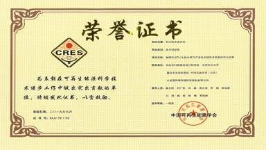 中国可再生能源学会科学技术创新一等奖